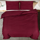 Bettwäsche-Set Bordeaux 220X240 Cm Leichte Mikrofaser Rot