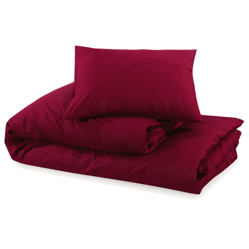 Bettwäsche-Set Bordeaux 135X200 Cm Leichte Mikrofaser Rot