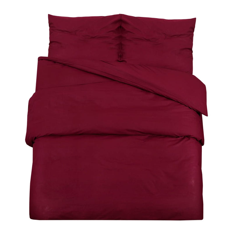 Bettwäsche-Set Bordeaux 140X200 Cm Leichte Mikrofaser Rot