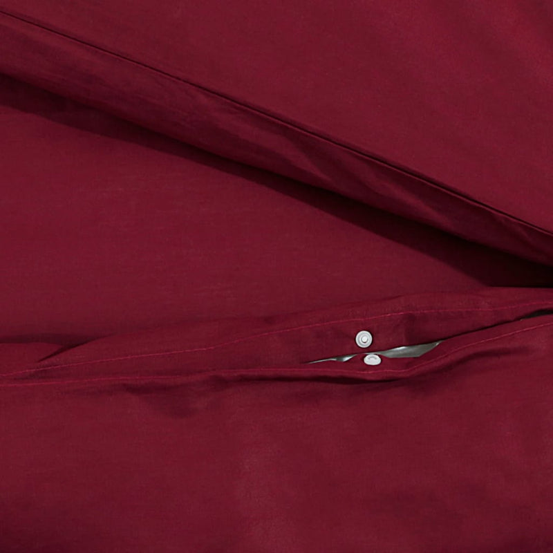 Bettwäsche-Set Bordeaux 140X200 Cm Leichte Mikrofaser Rot