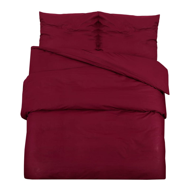 Bettwäsche-Set Bordeaux 225X220 Cm Leichte Mikrofaser Rot