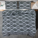 Bettwäsche-Set Grau 140X200 Cm Baumwolle Dunkelgrau Und Weiß
