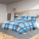 Bettwäsche-Set 140X200 Cm Baumwolle Blau Und Grau