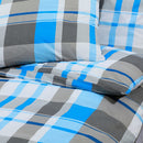 Bettwäsche-Set 260X240 Cm Baumwolle Blau Und Grau