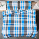 Bettwäsche-Set 135X200 Cm Baumwolle Blau Und Grau