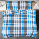 Bettwäsche-Set 140X200 Cm Baumwolle Blau Und Grau