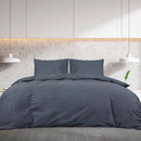 Bettwäsche-Set 220X240 Cm Baumwolle Anthrazit