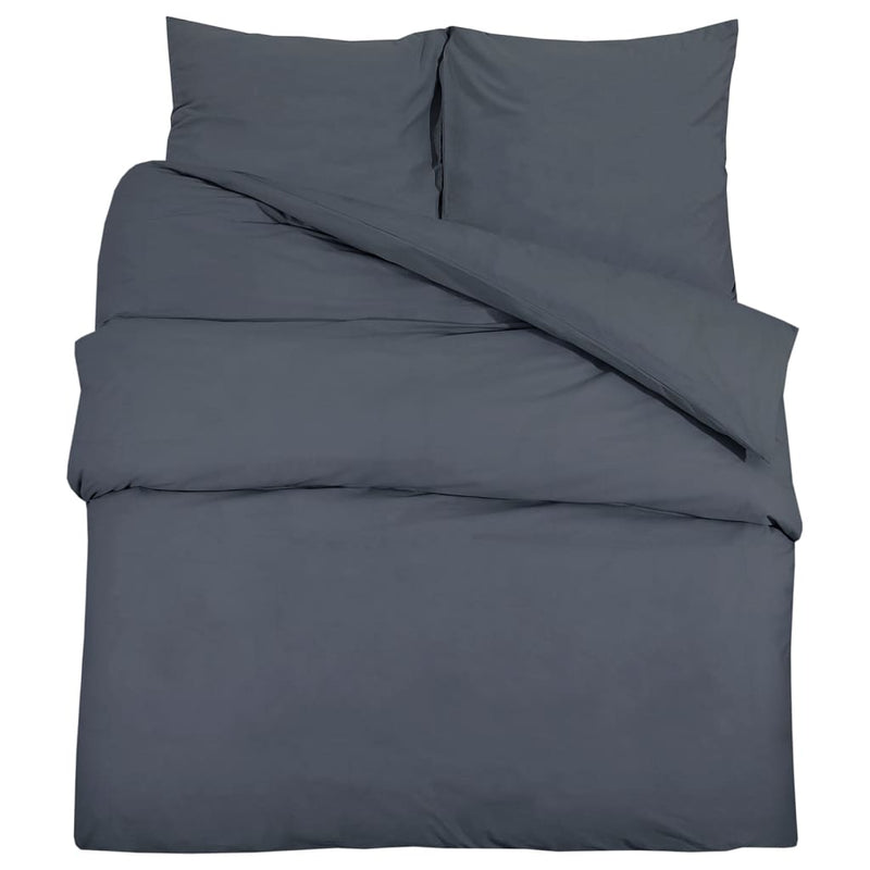 Bettwäsche-Set 155X220 Cm Baumwolle Anthrazit