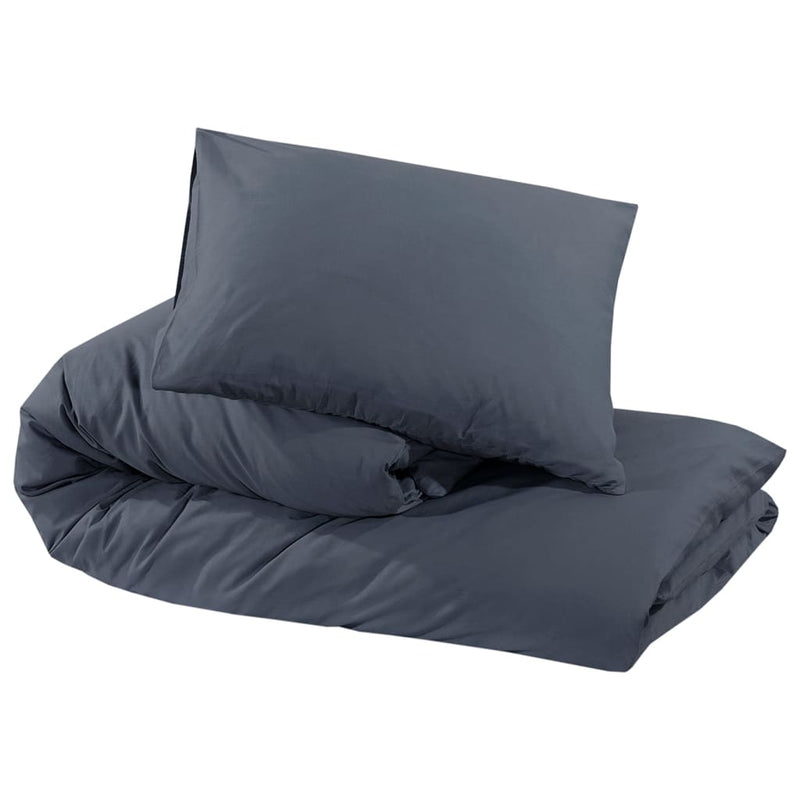 Bettwäsche-Set 155X220 Cm Baumwolle Anthrazit