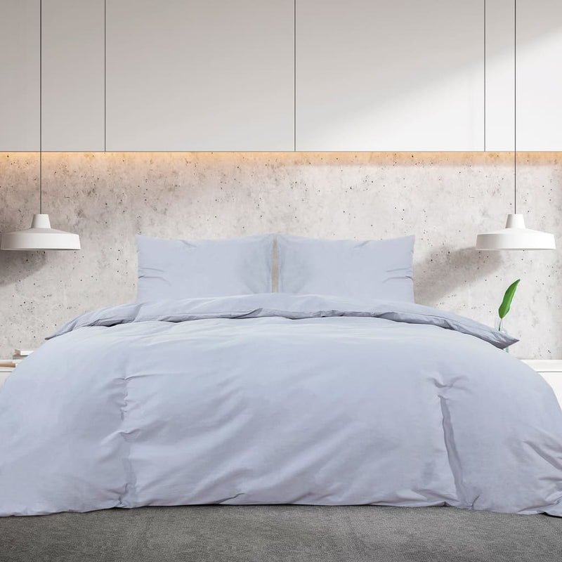 Bettwäsche-Set 240X220 Cm Baumwolle Grau