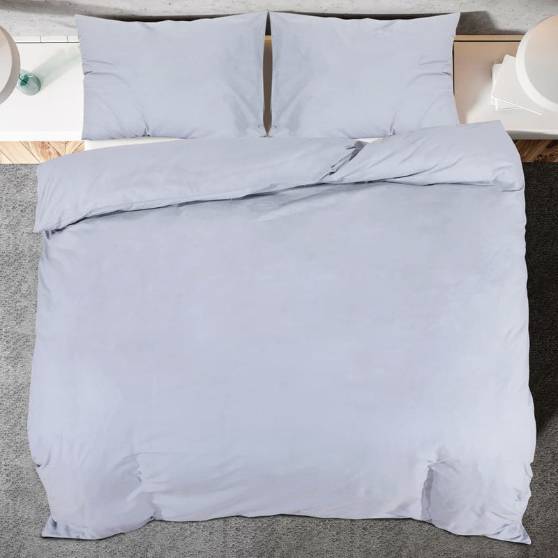 Bettwäsche-Set 240X220 Cm Baumwolle Grau