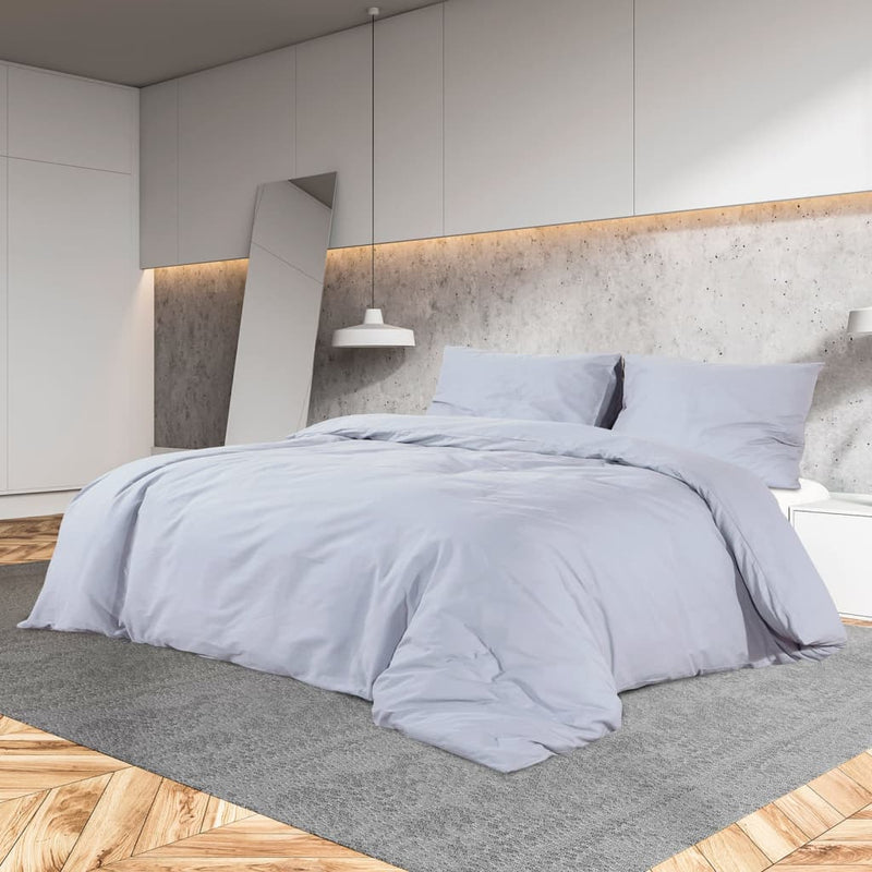 Bettwäsche-Set 240X220 Cm Baumwolle Grau