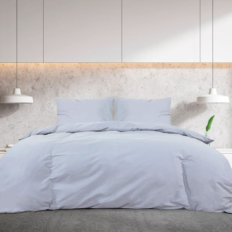 Bettwäsche-Set 225X220 Cm Baumwolle Grau