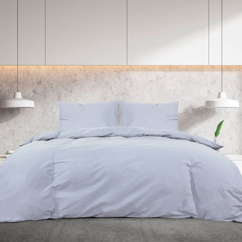 Bettwäsche-Set 260X220 Cm Baumwolle Grau