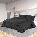 Bettwäsche-Set 200X200 Cm Baumwolle Schwarz