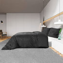 Bettwäsche-Set 140X200 Cm Baumwolle Schwarz