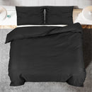 Bettwäsche-Set 200X200 Cm Baumwolle Schwarz