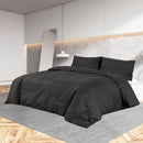 Bettwäsche-Set 200X200 Cm Baumwolle Schwarz