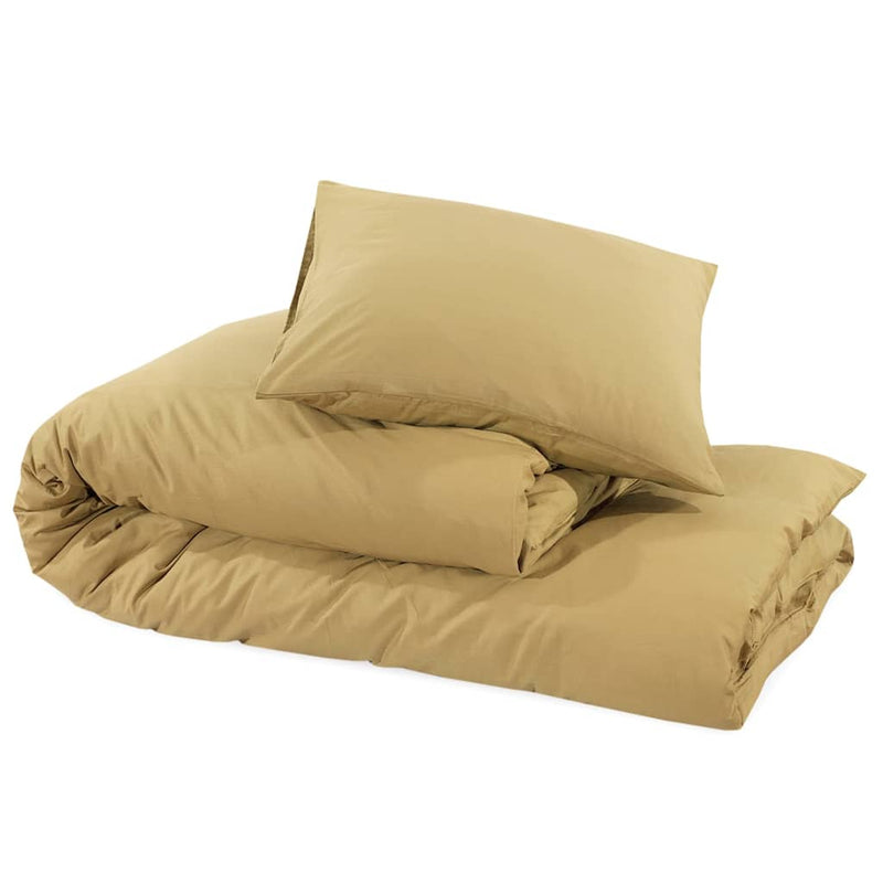 Bettwäsche-Set Taupe 155x220 cm Baumwolle