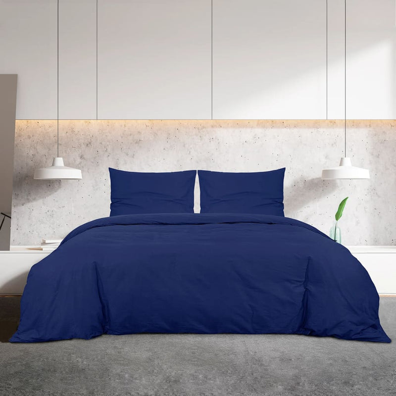 Bettwäsche-Set Marine 260X240 Cm Baumwolle Blau