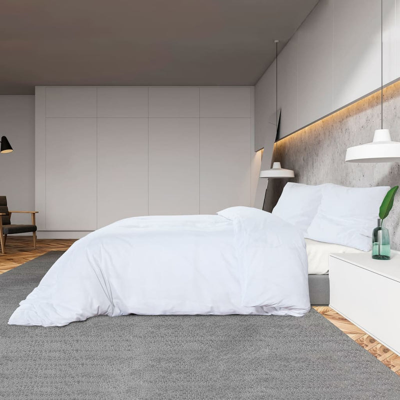 Bettwäsche-Set 200X200 Cm Baumwolle Weiß