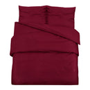 Bettwäsche-Set Bordeaux 140X200 Cm Baumwolle Rot