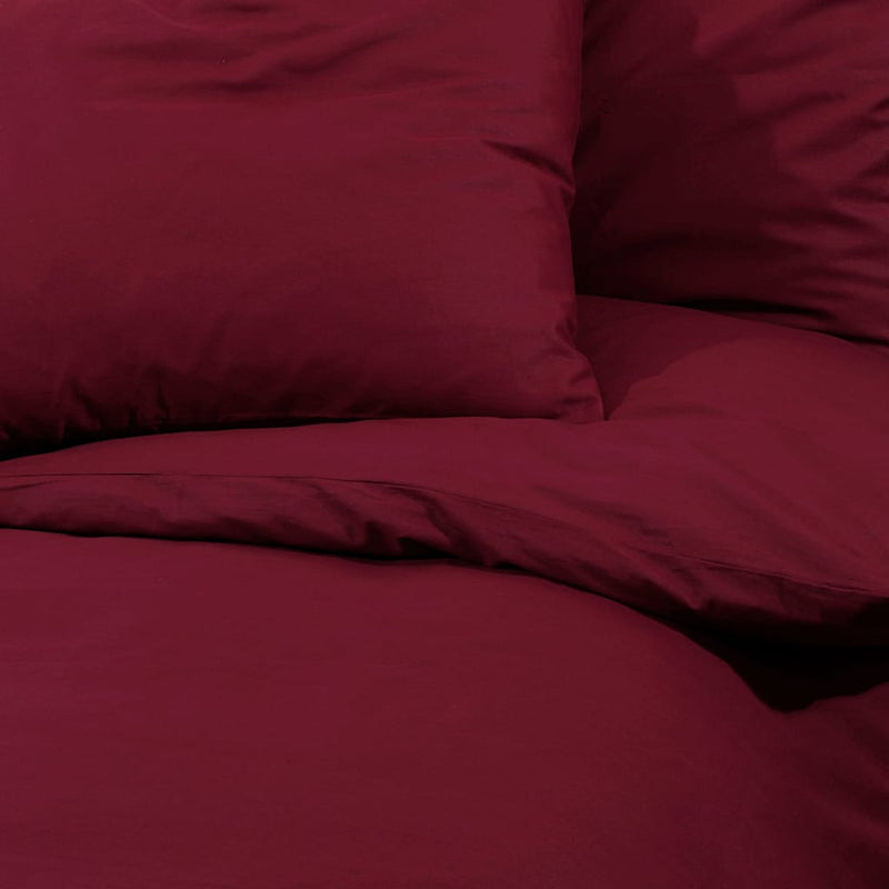 Bettwäsche-Set Bordeaux 200X200 Cm Baumwolle Rot