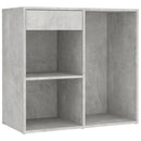 Led-Schminktisch Mit Schrank Betongrau Holzwerkstoff