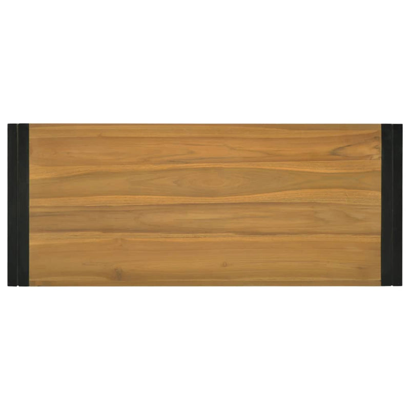 Wand-Badregal 110x45x35 cm Massivholz Teak