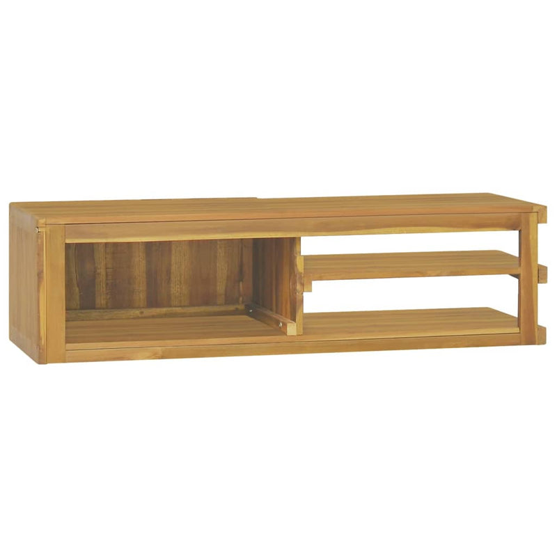 Wand-Badschrank 110x40x30 cm Massivholz Teak