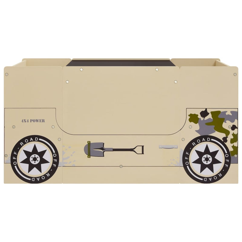 3-tlg. Kindertisch und Stuhl Set Geländewagen-Design MDF