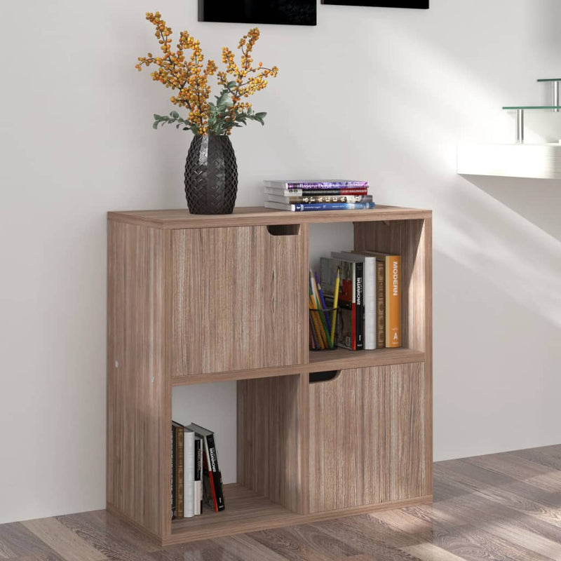 Bücherregal Grau Sonoma-Eiche 60x27,5x59,5 cm Holzwerkstoff