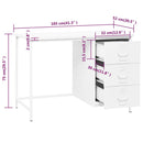 Schreibtisch Industrie-Stil Mit Schubladen 105X52X75 Cm