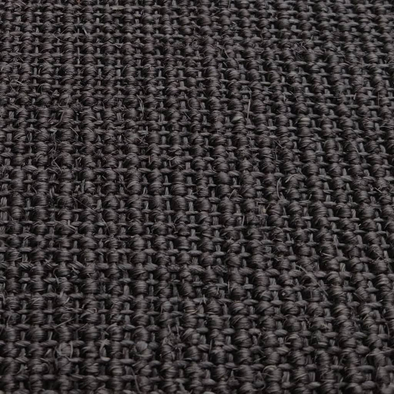 Teppich Natur Sisal 80x250 cm Schwarz