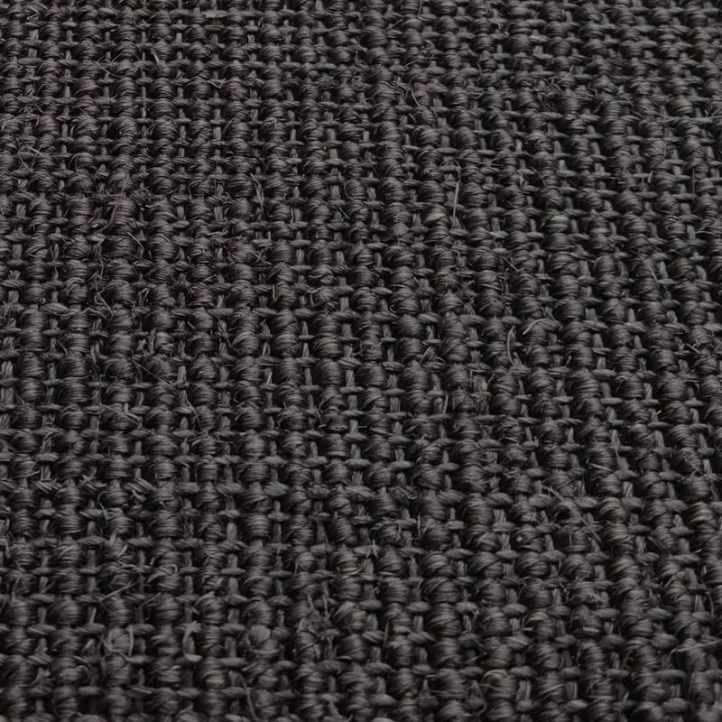 Teppich Natur Sisal 80x300 cm Schwarz