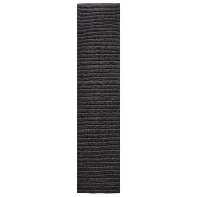 Teppich Natur Sisal 80x350 cm Schwarz