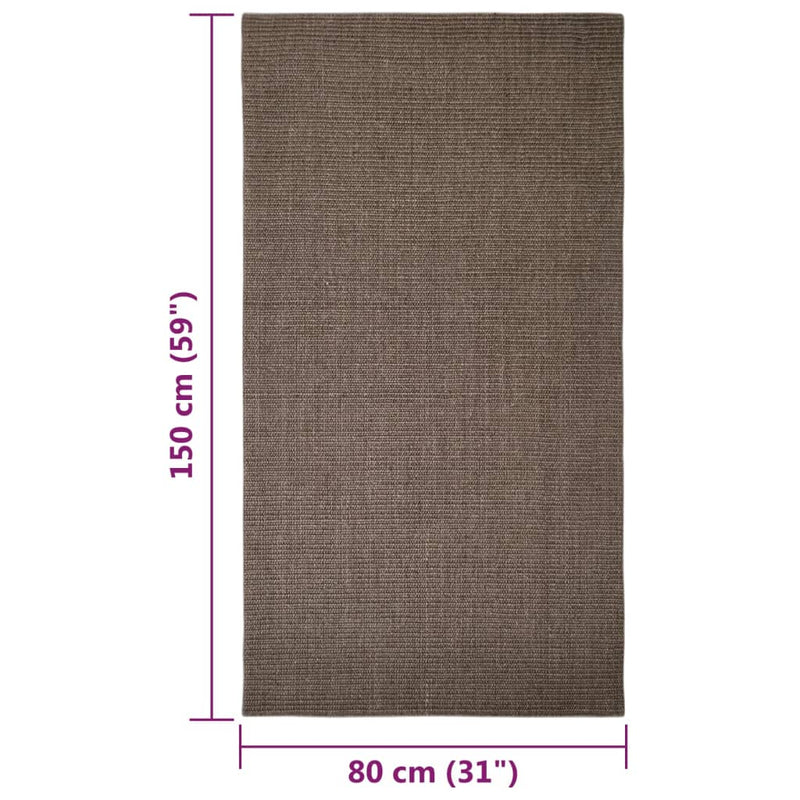 Teppich Natur Sisal 80x150 cm Braun