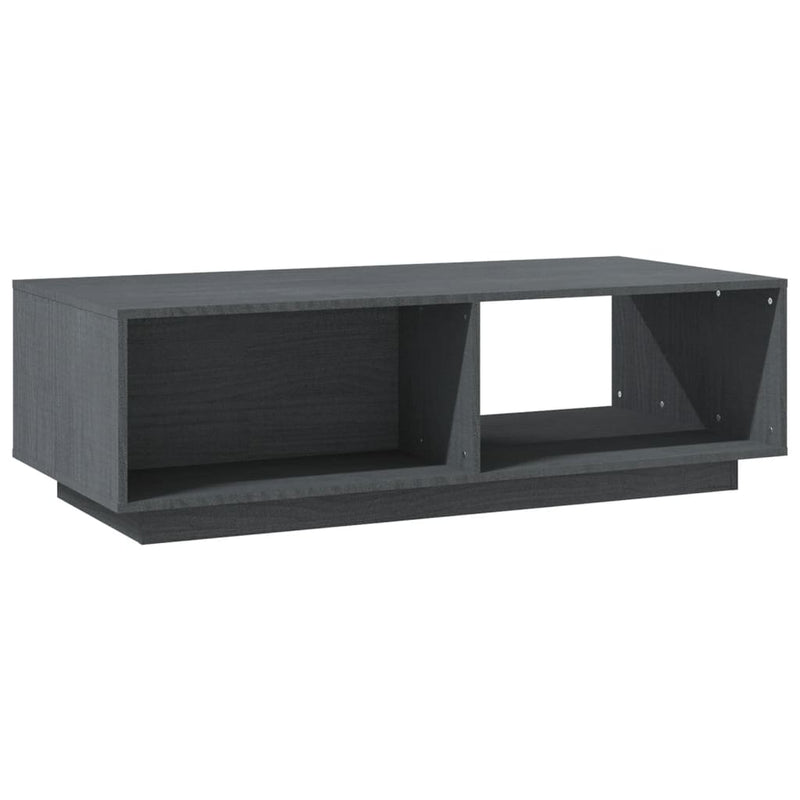 Couchtisch Grau 110x50x33,5 cm Massivholz Kiefer