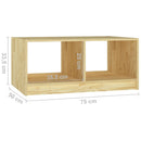 Couchtisch 75X50X33,5 Cm Massivholz Kiefer