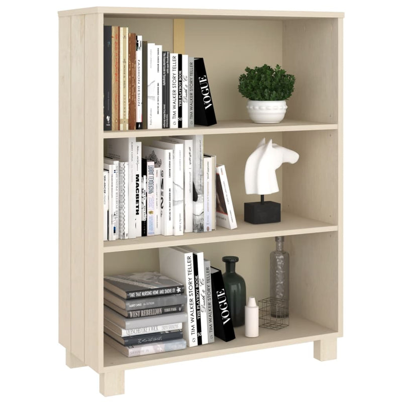 Bücherschrank HAMAR Honigbraun 85x35x112 cm Massivholz Kiefer