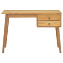 Schreibtisch Mit 2 Schubladen 110X52X75 Cm Massivholz Teak