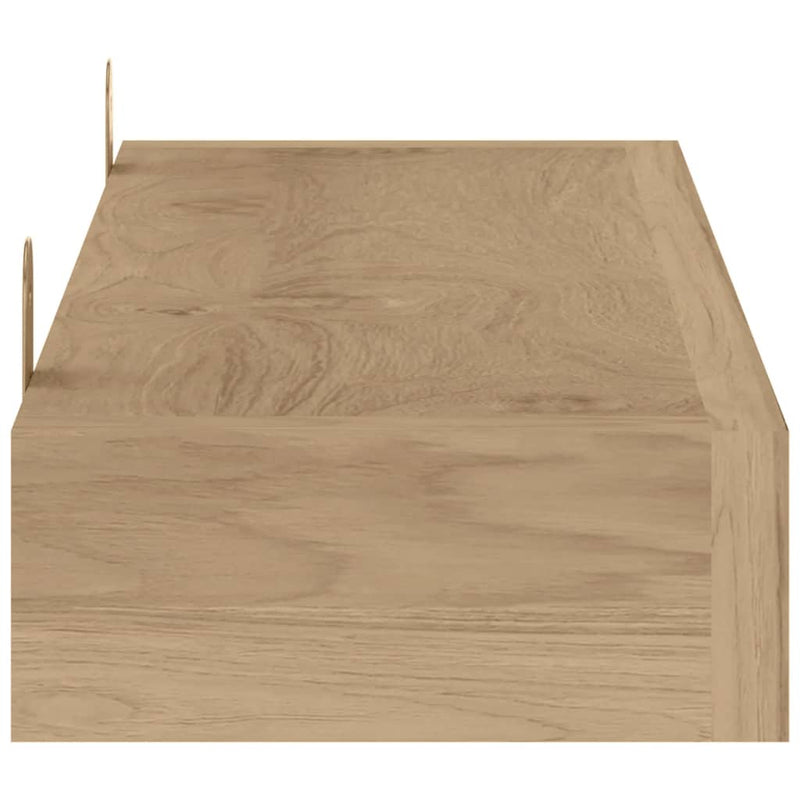 Wandregale 2 Stk. 60x15x4 cm Massivholz Teak