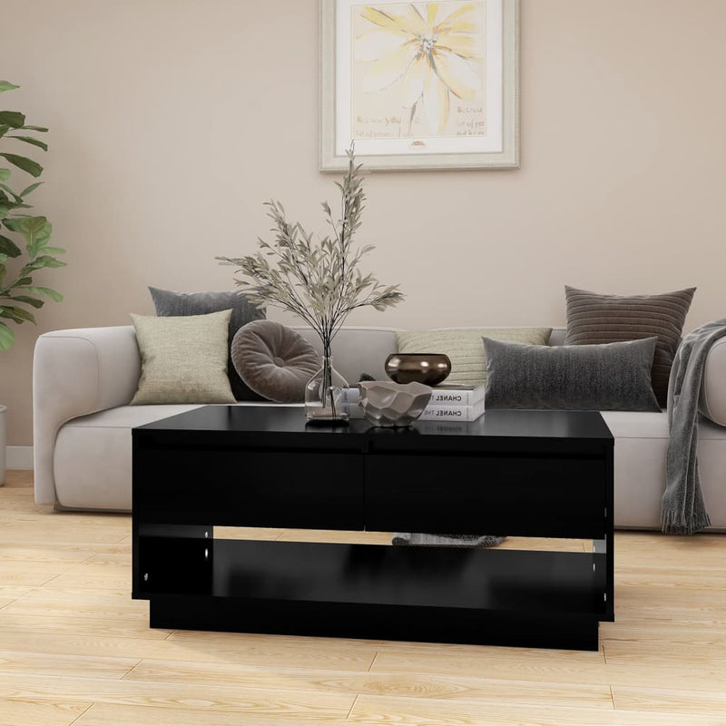 Couchtisch Schwarz 102,5x55x44 cm Holzwerkstoff