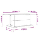 Couchtisch 102X55,5X40 Cm Holzwerkstoff