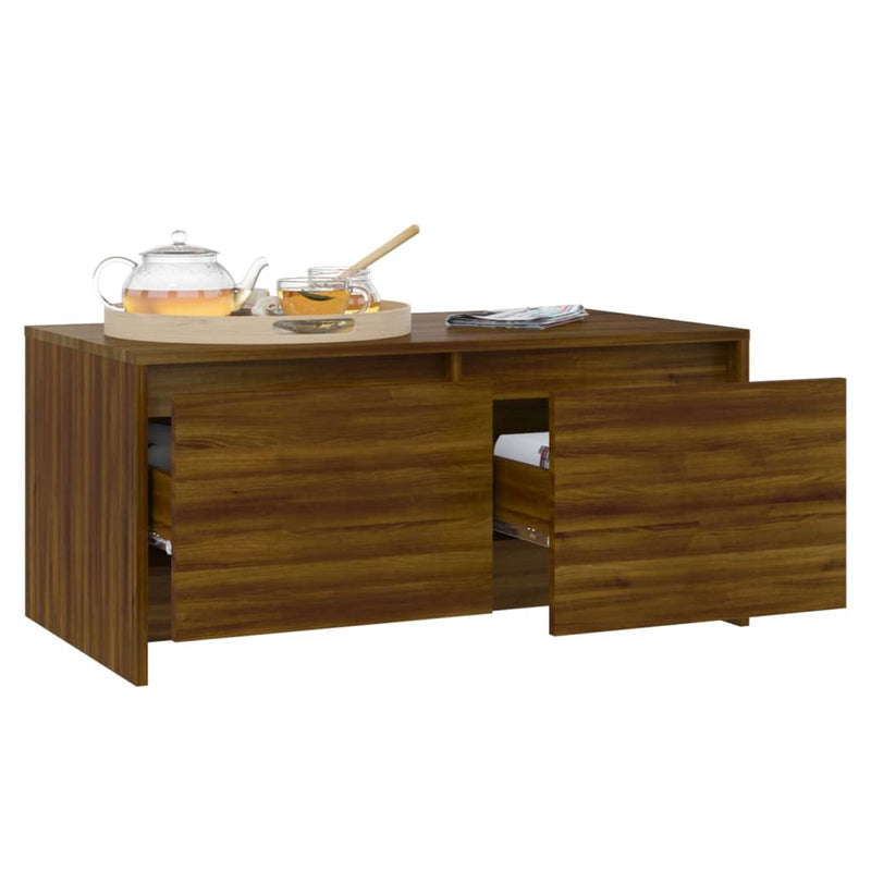 Couchtisch Braun Eichen-Optik 90x50x41,5 cm Holzwerkstoff