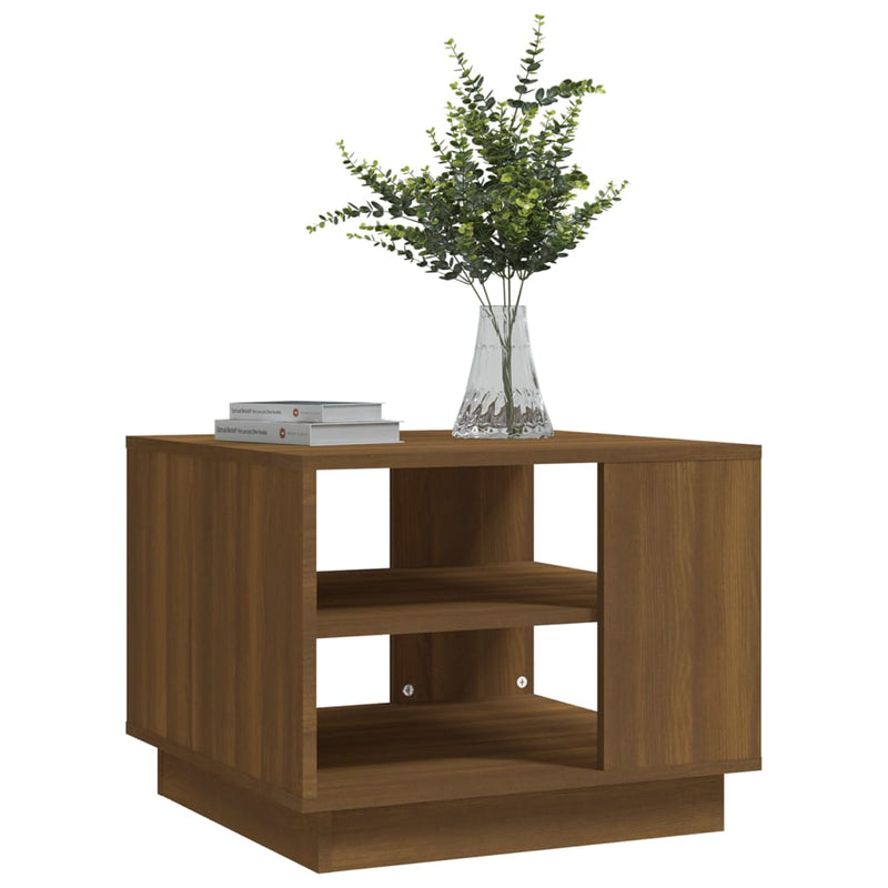 Couchtisch Braun Eichen-Optik 55x55x43 cm Holzwerkstoff