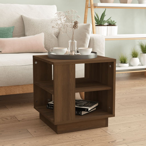 Couchtisch Braun Eichen-Optik 40x40x43 cm Holzwerkstoff