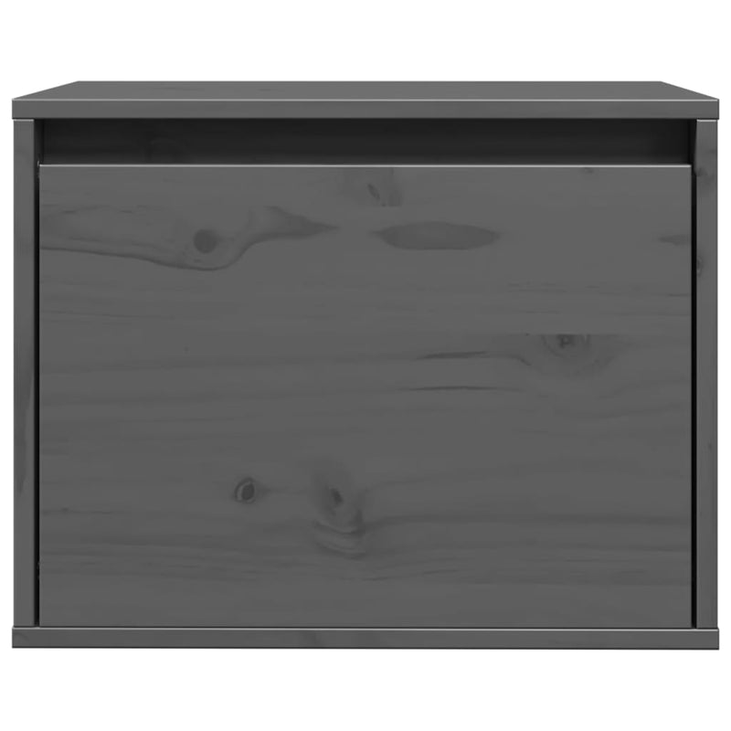 Wandschrank Grau 45x30x35 cm Massivholz Kiefer