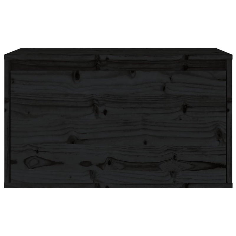 Wandschrank Schwarz 60x30x35 cm Massivholz Kiefer