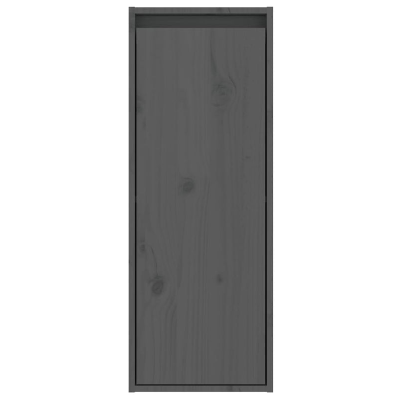 Wandschrank Grau 30x30x80 cm Massivholz Kiefer